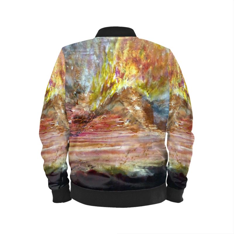 Men's Satin Bomber Jacket | "Har Sinai for Now" by Yoram Raanan