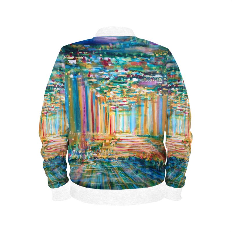 Men's Satin Bomber Jacket | "Bishvilli Rose" by Yoram Raanan