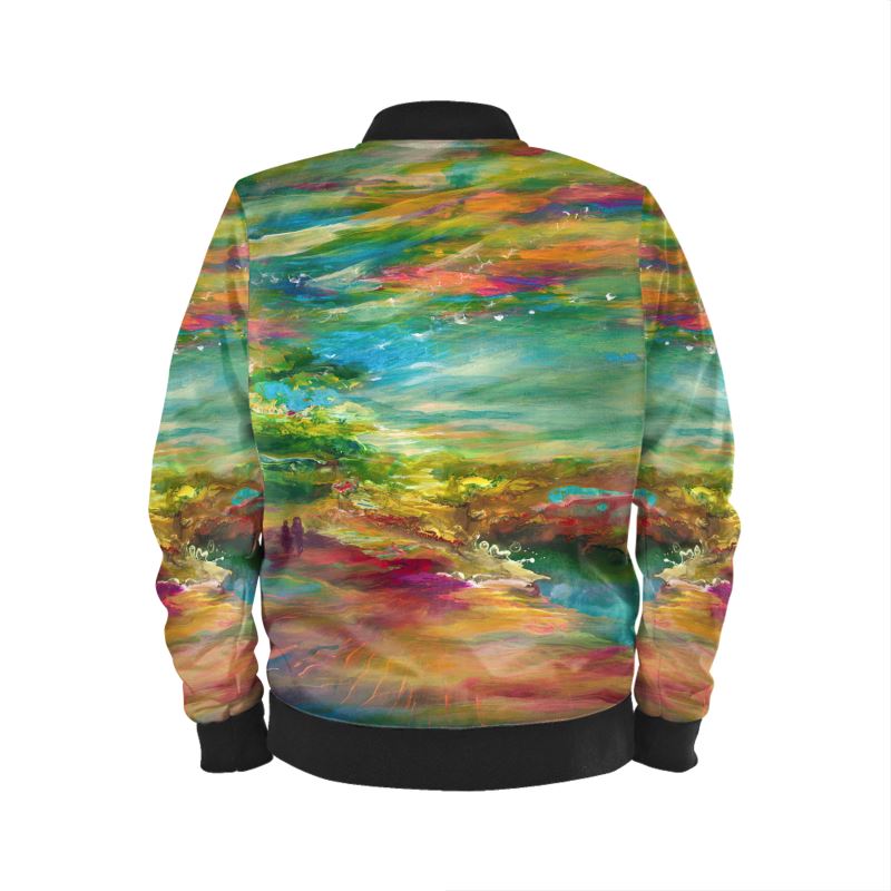 Men's Satin Bomber Jacket | "Bereshit" by Yoram Raanan