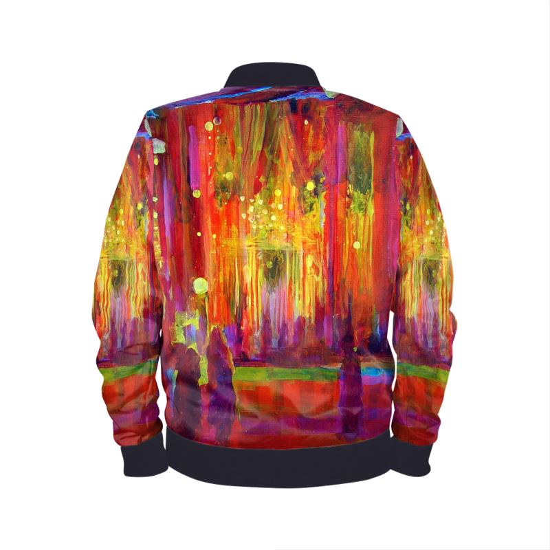 Men's Satin Bomber Jacket | "Purim Night" by Yoram Raanan