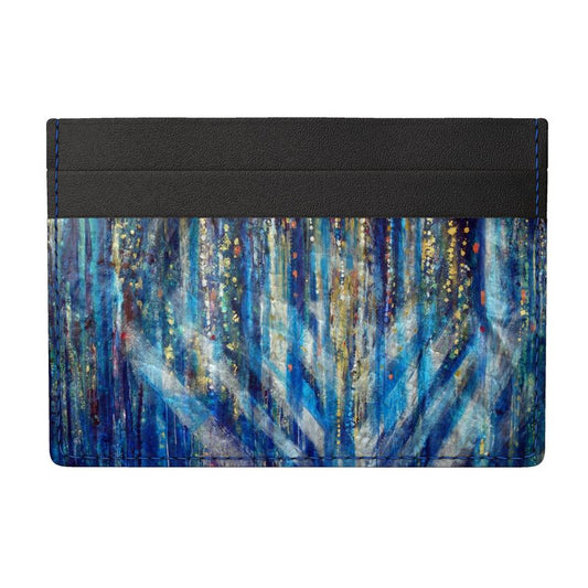 Leather Card Holder | "Menorah Rambam Gem" by Yoram Raanan