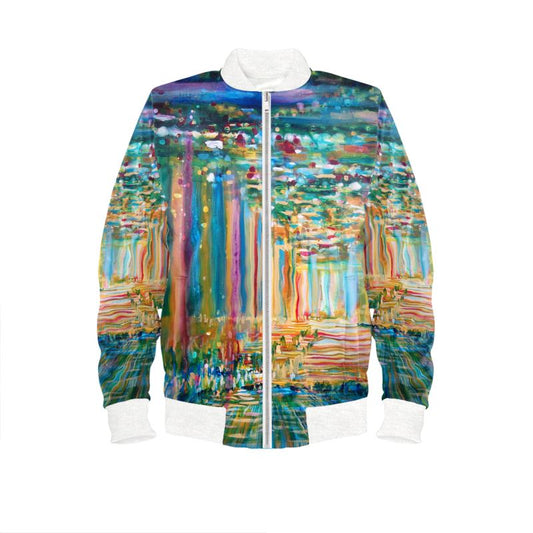 Men's Satin Bomber Jacket | "Bishvilli Rose" by Yoram Raanan