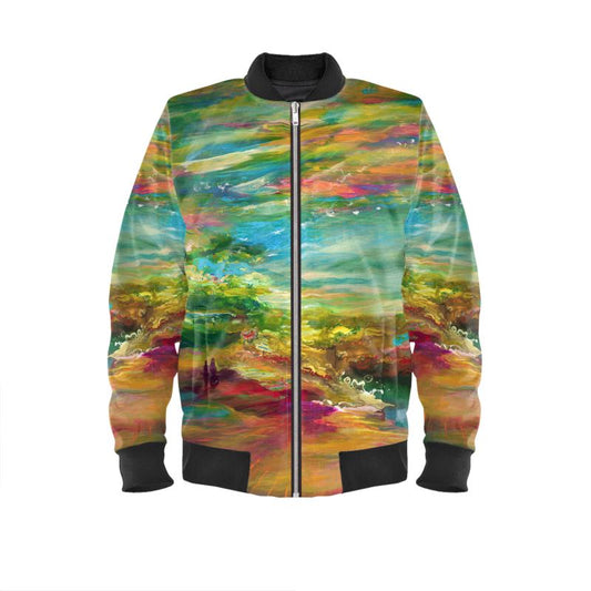 Men's Satin Bomber Jacket | "Bereshit" by Yoram Raanan