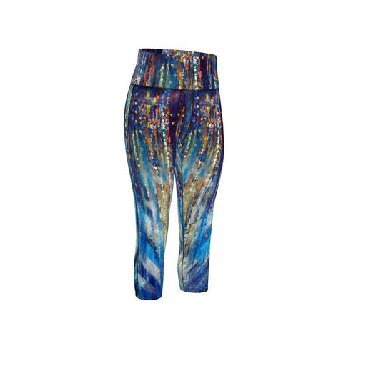 Women's Sports Leggings | "Menorah Rambam Gem" by Yoram Raanan