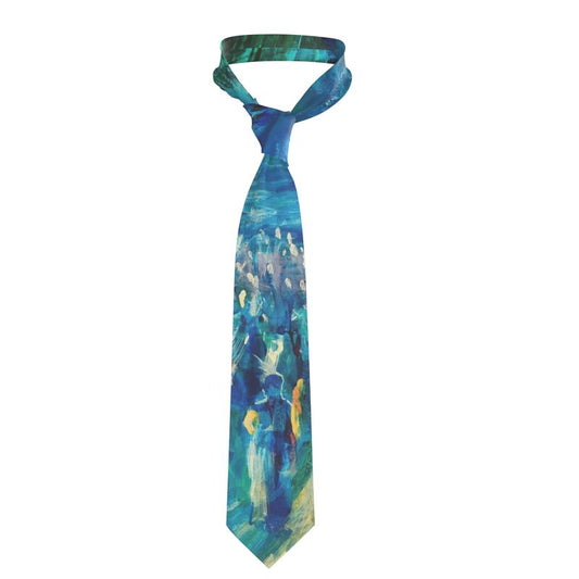 Handmade Silk Tie | "Crossing the Red Sea" by Yoram Raanan