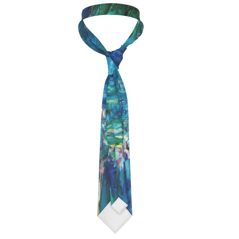 Handmade Silk Tie | "Crossing the Red Sea" by Yoram Raanan