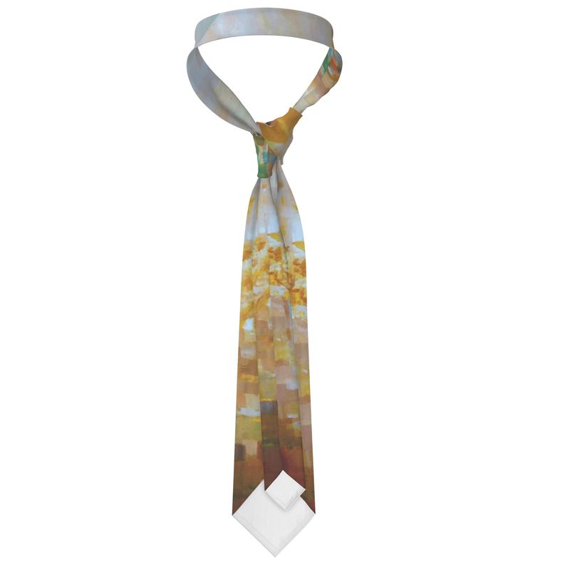 Handmade Silk Tie | "Jerusalem Tree of Life" by Yoram Raanan