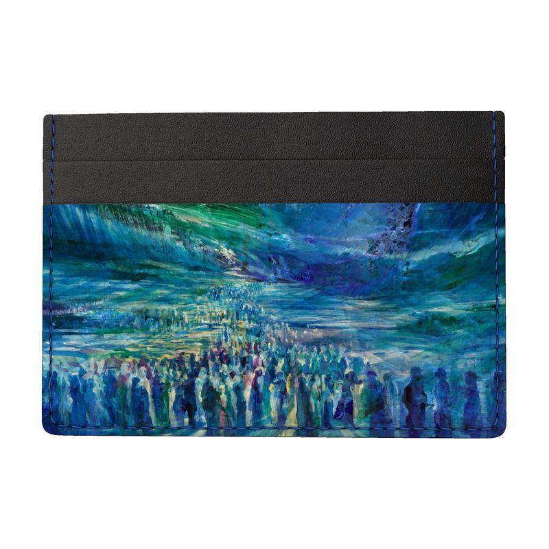 Leather Card Holder | "Crossing the Red Sea" by Yoram Raanan