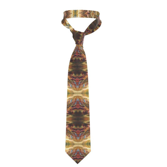 Handmade Silk Tie | "On the Way to Sinai" fractal by Yoram Raanan