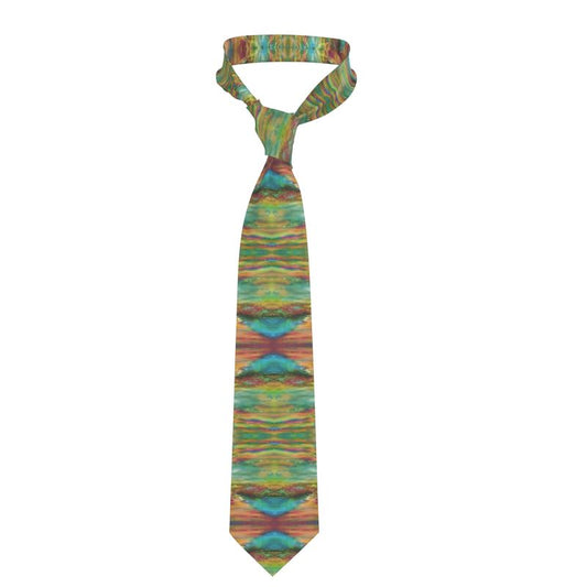 Handmade Silk Tie | "Bereshit" fractal by Yoram Raanan