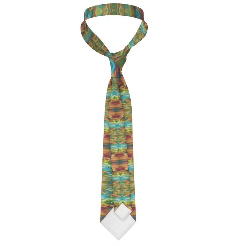 Handmade Silk Tie | "Bereshit" fractal by Yoram Raanan