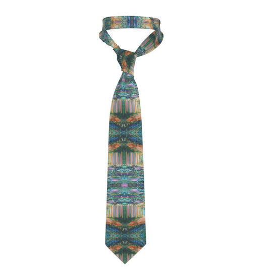 Handmade Silk Tie | "Bishvili Rose" fractal by Yoram Raanan