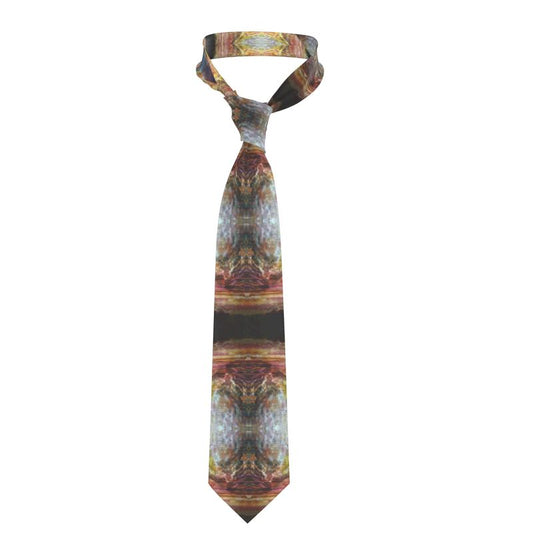 Handmade Silk Tie | "Har Sinai for Now" fractal by Yoram Raanan
