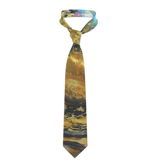 Handmade Silk Tie | "Tree of Lights" by Yoram Raanan