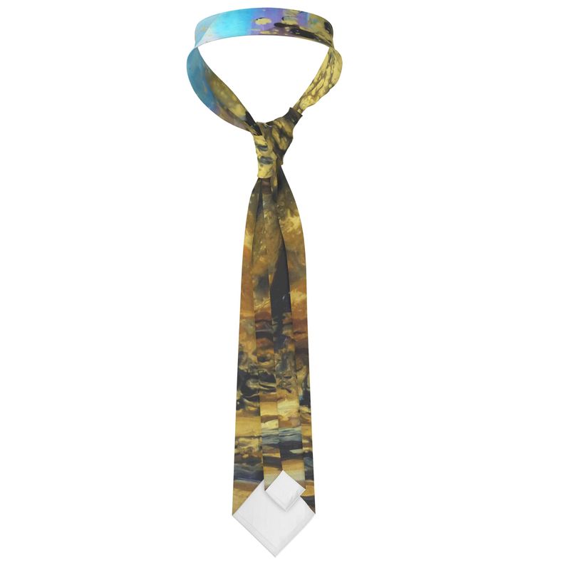 Handmade Silk Tie | "Tree of Lights" by Yoram Raanan