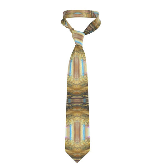 Handmade Silk Tie | "Tree of Lights" fractal by Yoram Raanan