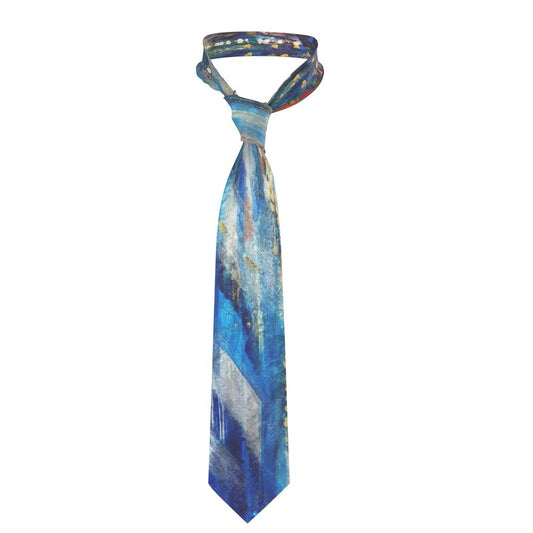 Handmade Silk Tie | "Menorah Rambam Gem" by Yoram Raanan