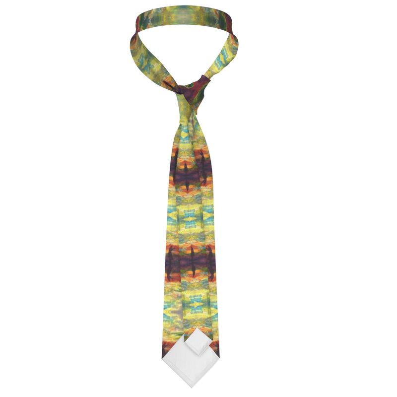 Handmade Silk Tie | "The Dance of Life" fractal by Yoram Raanan