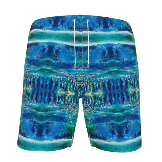 Men's Swim Shorts | "Crossing the Red Sea" fractal by Yoram Raanan