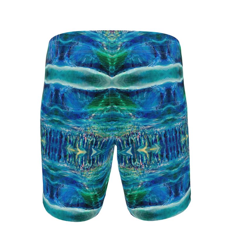 Men's Swim Shorts | "Crossing the Red Sea" fractal by Yoram Raanan