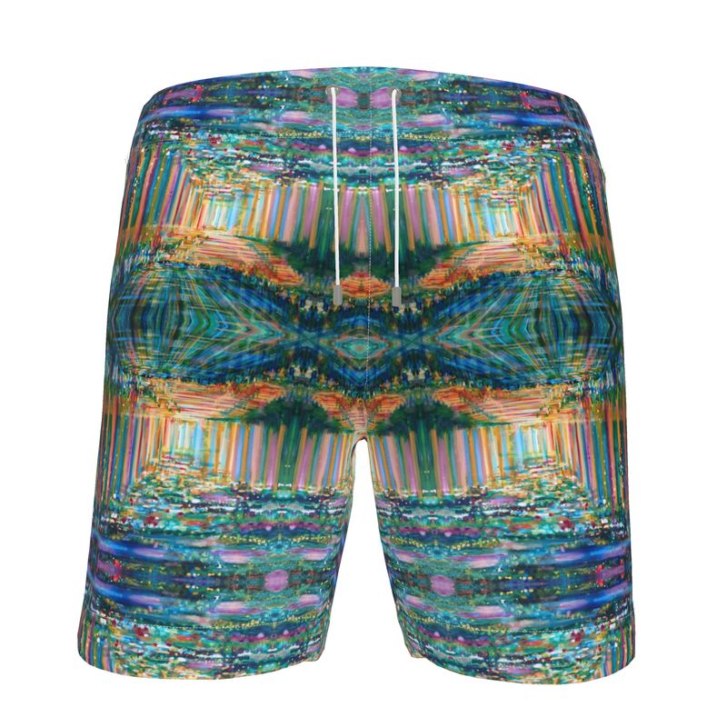 Men's Swim Shorts | "Bishvili Rose" FRACTAL by Yoram Raanan