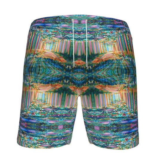 Men's Swim Shorts | "Bishvili Rose" FRACTAL by Yoram Raanan