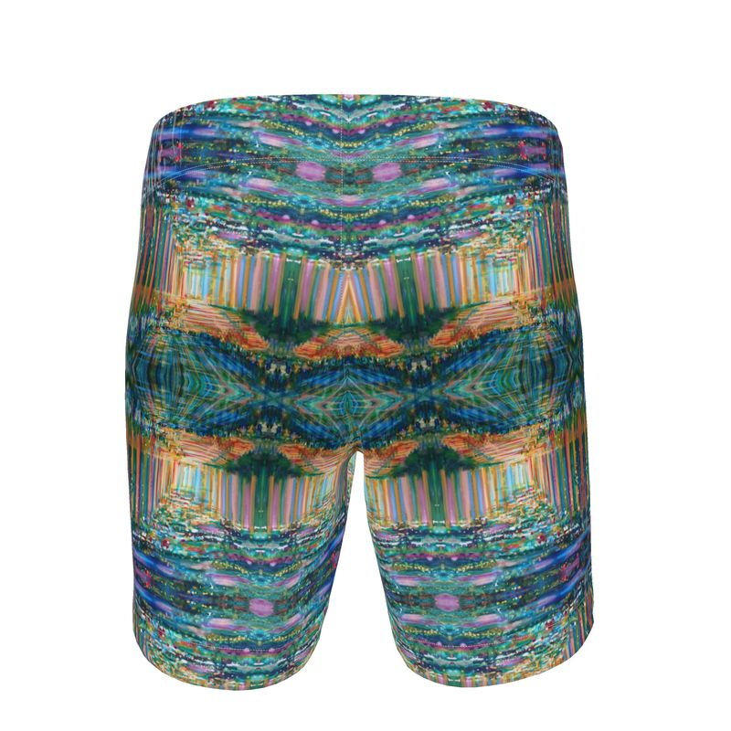 Men's Swim Shorts | "Bishvili Rose" FRACTAL by Yoram Raanan