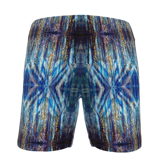 Men's Swim Shorts | "Menorah Rambam Gem" FRACTAL by Yoram Raanan