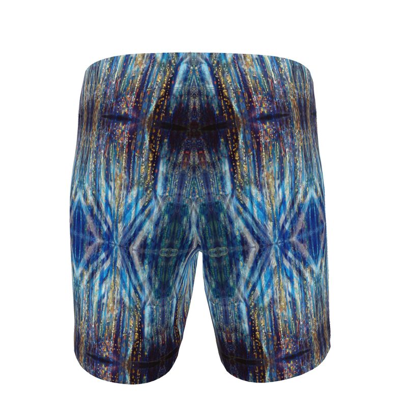 Men's Swim Shorts | "Menorah Rambam Gem" FRACTAL by Yoram Raanan