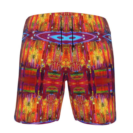Men's Swim Shorts | "Purim Night" FRACTAL by Yoram Raanan