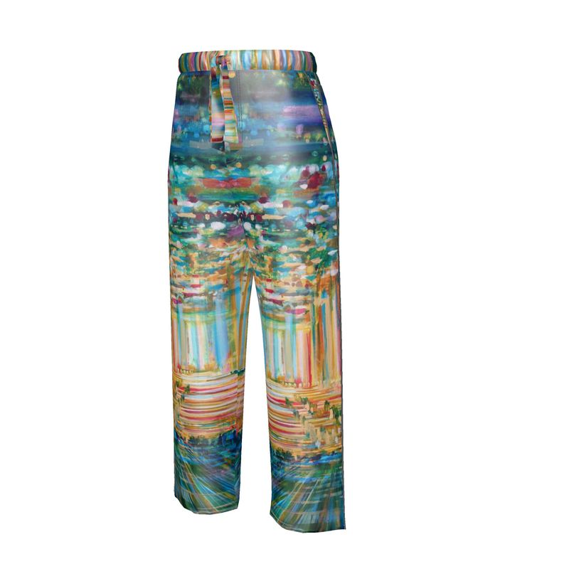 Women's Luxury Pajama Trousers | "Bishvili Rose" by Yoram Raanan