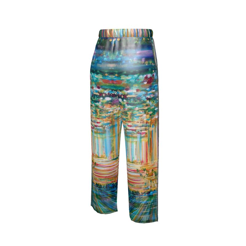 Women's Luxury Pajama Trousers | "Bishvili Rose" by Yoram Raanan