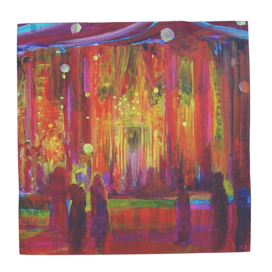 100% Silk Scarf | "Purim Night" by Yoram Raanan