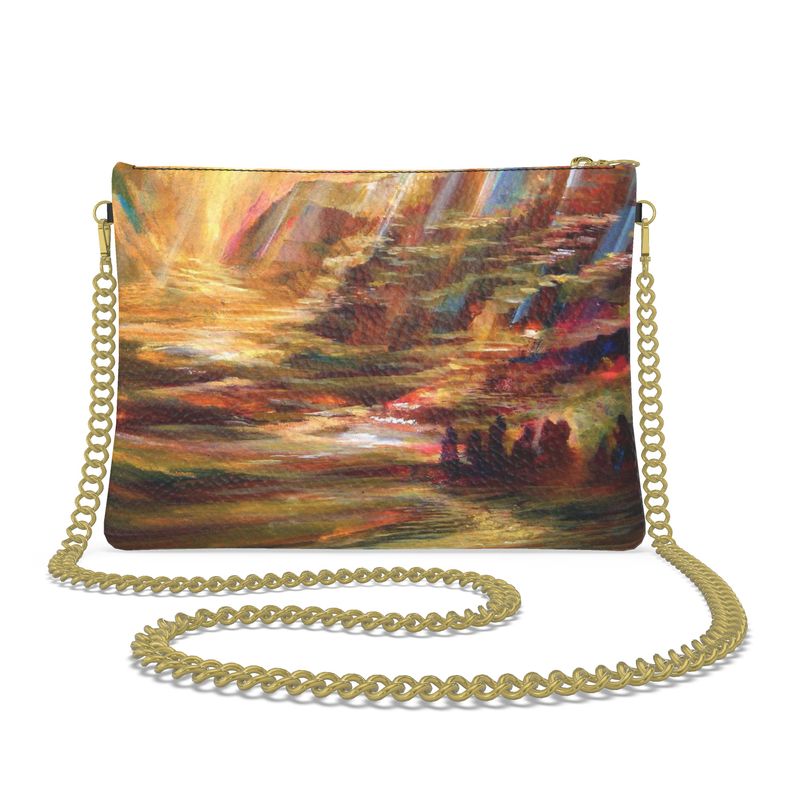 Crossbody Bag with Chain | "On the Way to Sinai" by Yoram Raanan