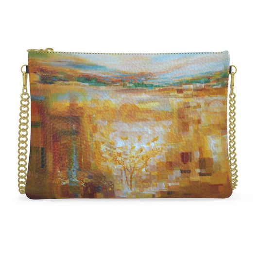 Crossbody Bag with Chain | "Jerusalem Tree of Life" by Yoram Raanan