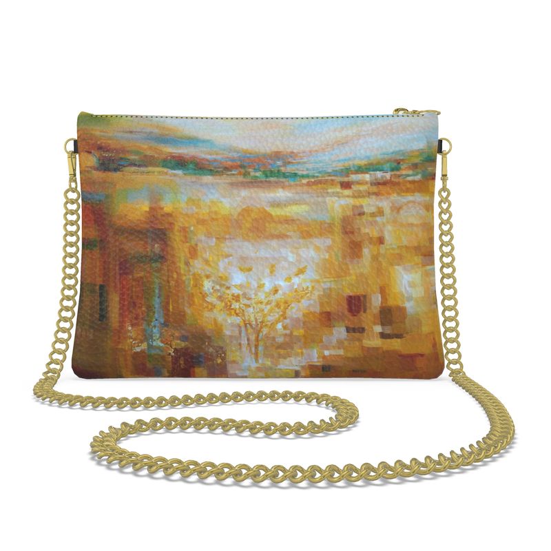 Crossbody Bag with Chain | "Jerusalem Tree of Life" by Yoram Raanan