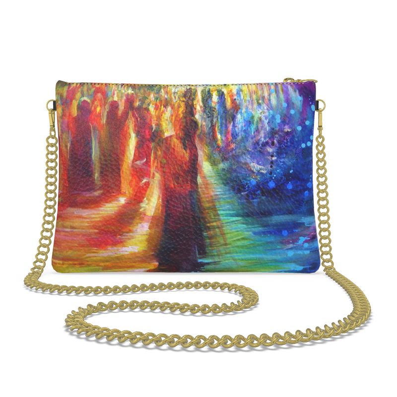 Crossbody Bag with Chain | "Rainbow Dance" by Yoram Raanan