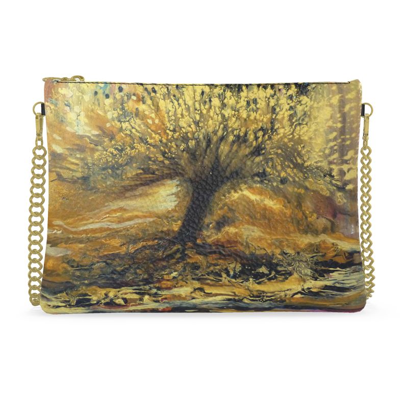 Crossbody Bag with Chain | "Tree of Lights" by Yoram Raanan