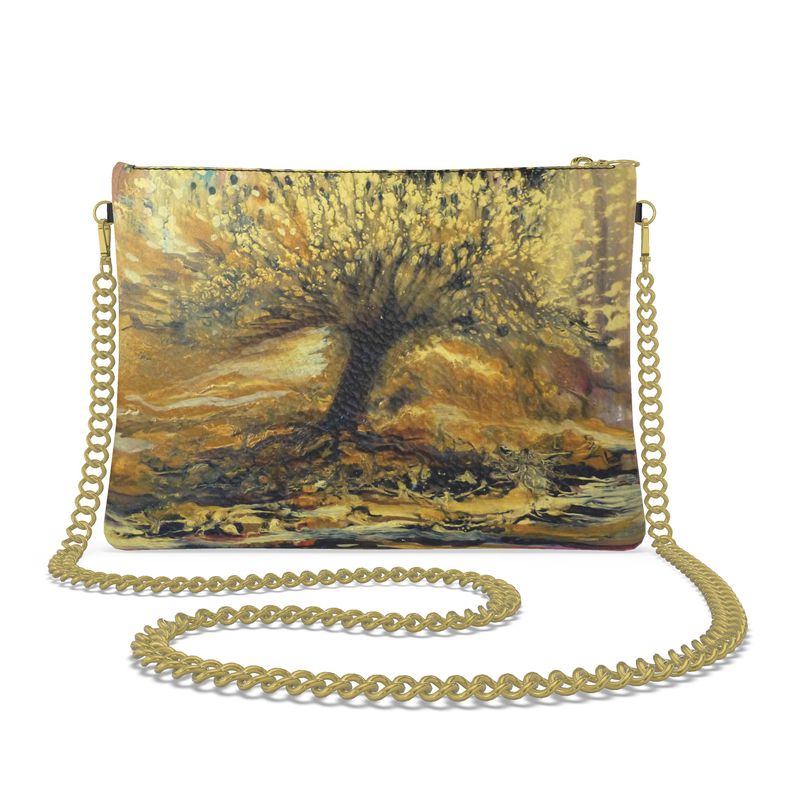 Crossbody Bag with Chain | "Tree of Lights" by Yoram Raanan