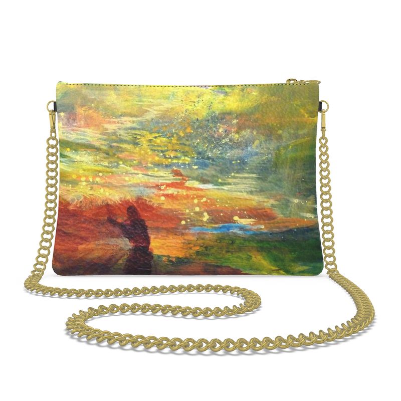 Crossbody Bag with Chain | "The Dance of Life" by Yoram Raanan