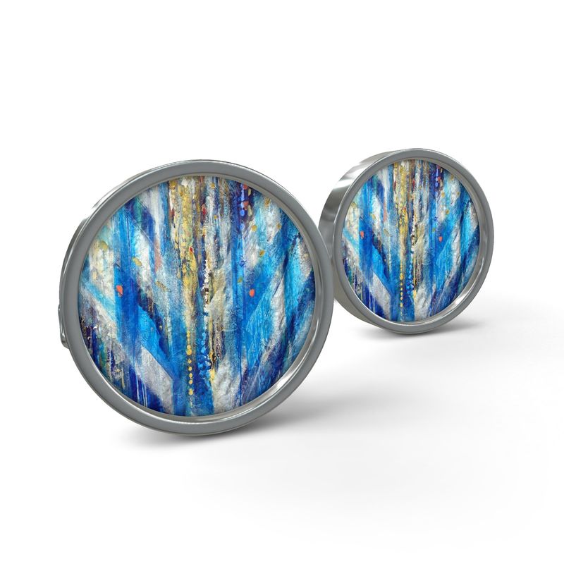 Cufflinks | "Menorah Rambam Gem" by Yoram Raanan