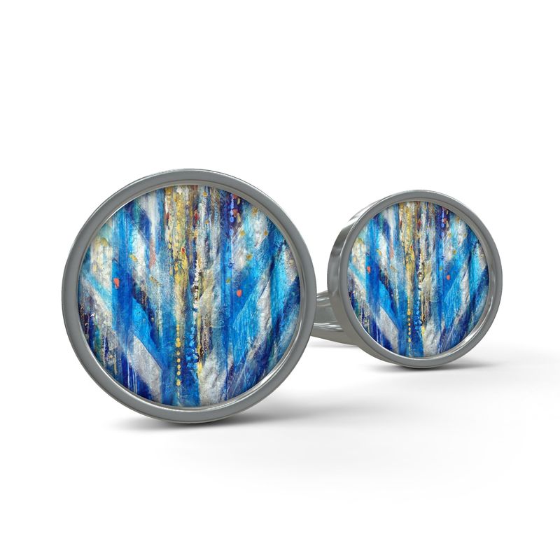 Cufflinks | "Menorah Rambam Gem" by Yoram Raanan