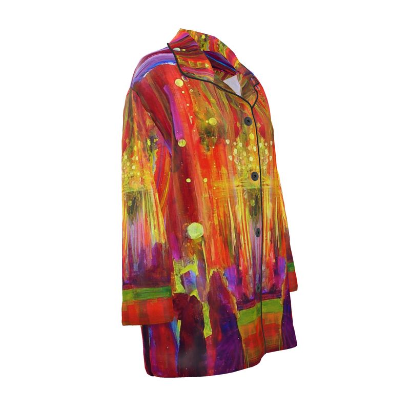 Women's Luxury Pajama Shirt | "Purim Night" by Yoram Raanan