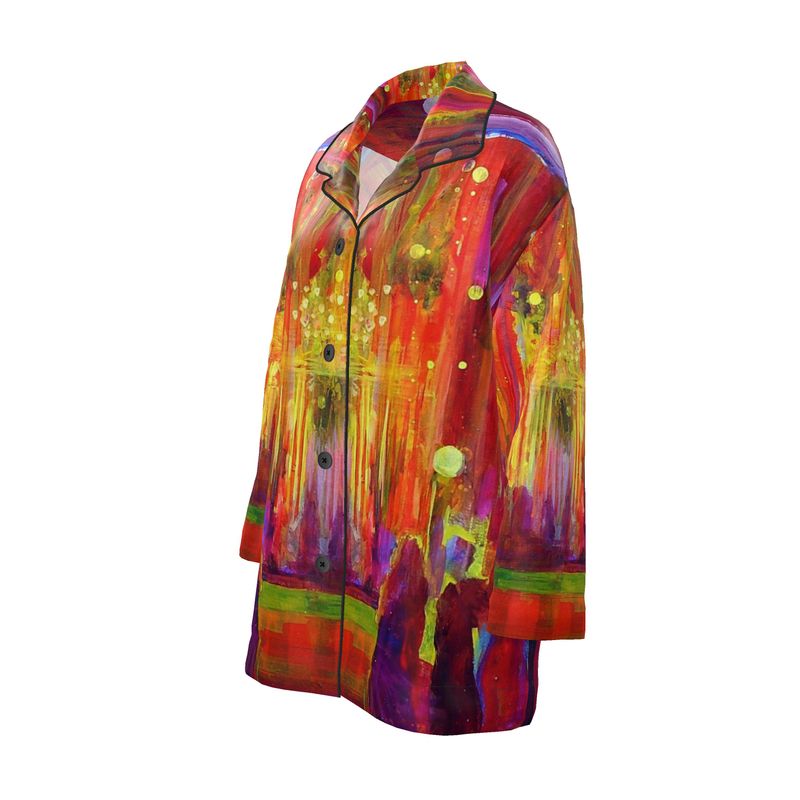Women's Luxury Pajama Shirt | "Purim Night" by Yoram Raanan