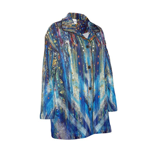 Women's Luxury Pajama Shirt | "Menorah Rambam Gem" by Yoram Raanan