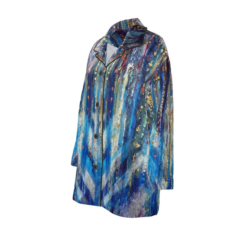 Women's Luxury Pajama Shirt | "Menorah Rambam Gem" by Yoram Raanan
