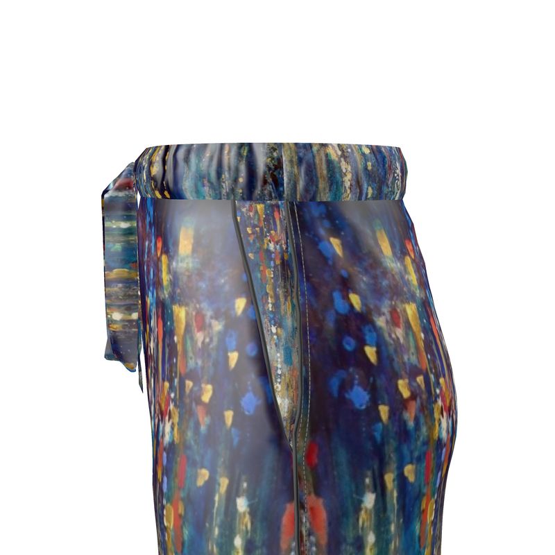 Women's Luxury Pajama Trousers | "Menorah Rambam Gem" by Yoram Raanan