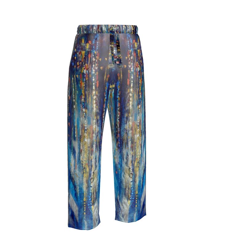 Women's Luxury Pajama Trousers | "Menorah Rambam Gem" by Yoram Raanan