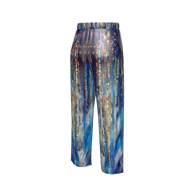 Women's Luxury Pajama Trousers | "Menorah Rambam Gem" by Yoram Raanan
