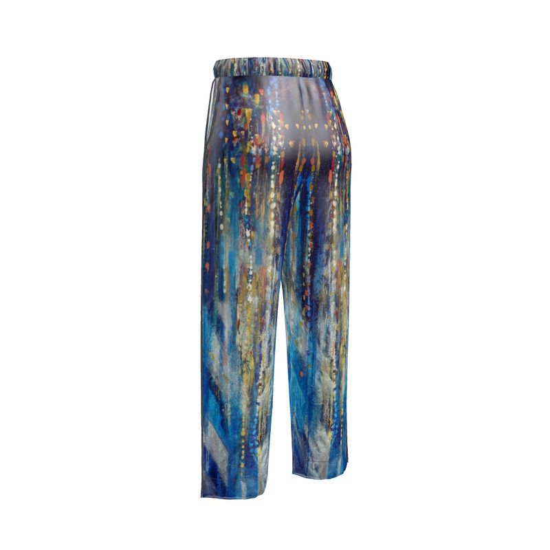 Women's Luxury Pajama Trousers | "Menorah Rambam Gem" by Yoram Raanan
